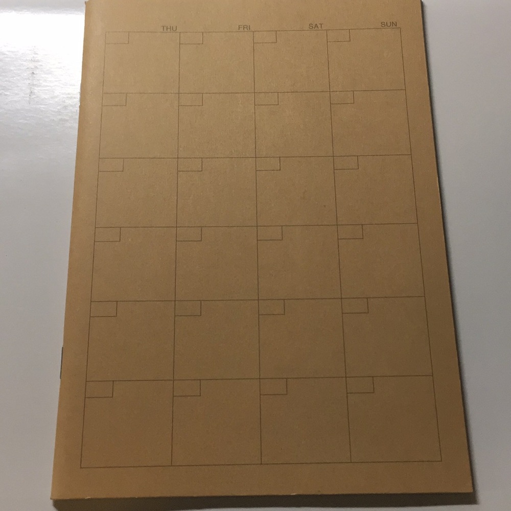 Muji New monthly planner